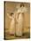 Portrait of a Mother and Her Daughter, in White Dresses, the Daughter with a Skipping Rope-Adam Buck-Stretched Canvas