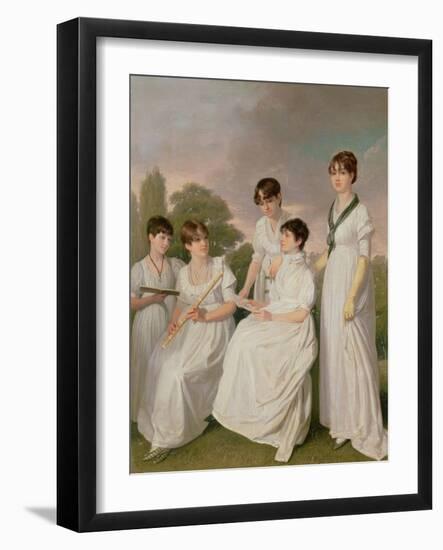 Portrait of a Mother and Her Four Daughters-Sir John Gilbert-Framed Giclee Print