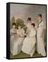 Portrait of a Mother and Her Four Daughters-Sir John Gilbert-Framed Stretched Canvas