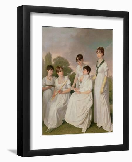 Portrait of a Mother and Her Four Daughters-Sir John Gilbert-Framed Giclee Print