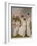 Portrait of a Mother and Her Four Daughters-Sir John Gilbert-Framed Giclee Print