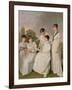 Portrait of a Mother and Her Four Daughters-Sir John Gilbert-Framed Giclee Print