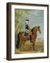 Portrait of a Mounted Officer, Horsemen Beyond in a Landscape-John Wootton-Framed Giclee Print