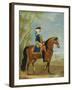 Portrait of a Mounted Officer, Horsemen Beyond in a Landscape-John Wootton-Framed Giclee Print