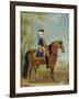 Portrait of a Mounted Officer, Horsemen Beyond in a Landscape-John Wootton-Framed Giclee Print