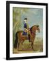 Portrait of a Mounted Officer, Horsemen Beyond in a Landscape-John Wootton-Framed Giclee Print