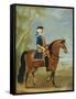 Portrait of a Mounted Officer, Horsemen Beyond in a Landscape-John Wootton-Framed Stretched Canvas