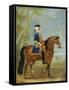 Portrait of a Mounted Officer, Horsemen Beyond in a Landscape-John Wootton-Framed Stretched Canvas