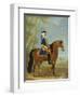 Portrait of a Mounted Officer, Horsemen Beyond in a Landscape-John Wootton-Framed Giclee Print