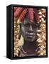 Portrait of a Mursi Lady, South Omo Valley, Ethiopia, Africa-Jane Sweeney-Framed Stretched Canvas