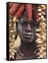 Portrait of a Mursi Lady, South Omo Valley, Ethiopia, Africa-Jane Sweeney-Framed Stretched Canvas