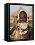 Portrait of a Mursi Woman with Clay Lip Plate, Lower Omo Valley, Ethiopia-Gavin Hellier-Framed Stretched Canvas