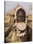 Portrait of a Mursi Woman with Clay Lip Plate, Lower Omo Valley, Ethiopia-Gavin Hellier-Stretched Canvas