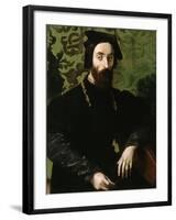 Portrait of a Musician, C.1540-Girolamo Mazzola Bedoli-Framed Giclee Print