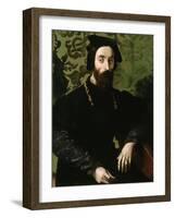 Portrait of a Musician, C.1540-Girolamo Mazzola Bedoli-Framed Giclee Print