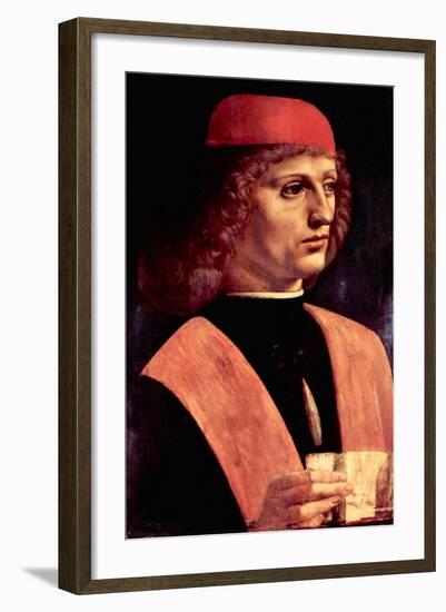Portrait of a Musician-Leonardo da Vinci-Framed Art Print