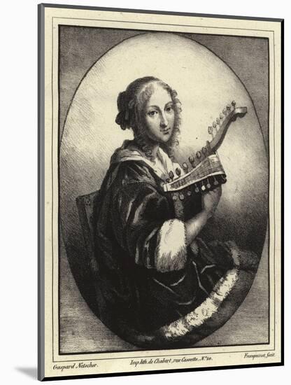 Portrait of a Musician-Caspar Netscher-Mounted Giclee Print