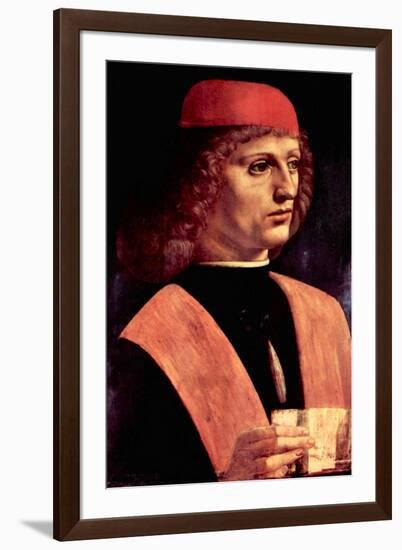 Portrait of a Musician-Leonardo da Vinci-Framed Art Print