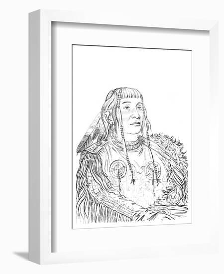 Portrait of a Native American Man, 1841-Myers and Co-Framed Giclee Print