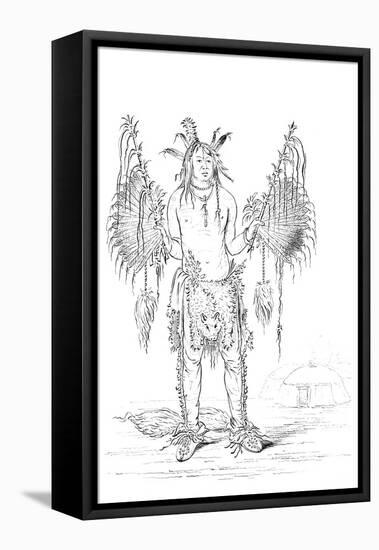 Portrait of a Native American Man, 1841-Myers and Co-Framed Stretched Canvas