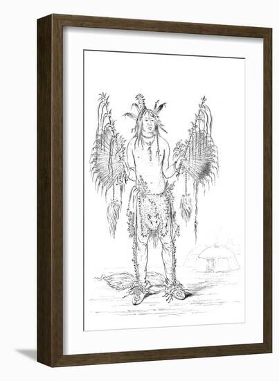 Portrait of a Native American Man, 1841-Myers and Co-Framed Giclee Print