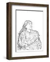 Portrait of a Native American Man, 1841-Myers and Co-Framed Giclee Print