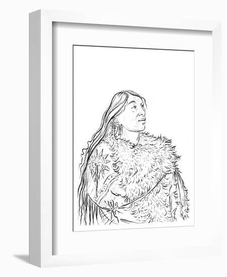 Portrait of a Native American Man, 1841-Myers and Co-Framed Giclee Print
