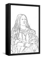 Portrait of a Native American Woman, 1841-Myers and Co-Framed Stretched Canvas