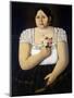 Portrait of a Native Puebla Woman with a Bouquet of Roses-null-Mounted Giclee Print