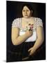 Portrait of a Native Puebla Woman with a Bouquet of Roses-null-Mounted Giclee Print