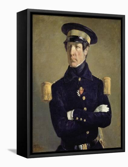 Portrait of a Navy Officer, 1845-Jean-François Millet-Framed Stretched Canvas