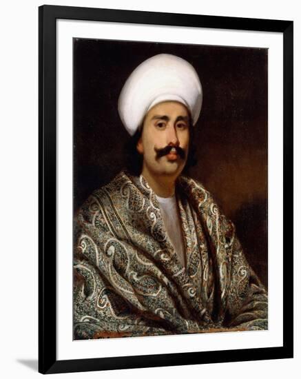 Portrait of a Nawab, C. 1856-62-Benjamin Hudson-Framed Premium Giclee Print