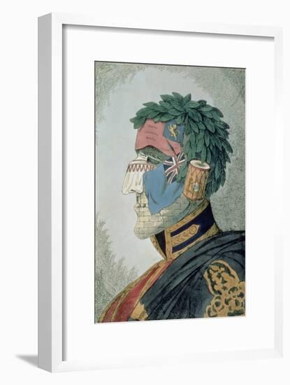 Portrait of a Noble Duke, Cartoon of Arthur Wellesley, Duke of Wellington (1769-1852) Pub. 1829-null-Framed Giclee Print