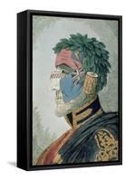 Portrait of a Noble Duke, Cartoon of Arthur Wellesley, Duke of Wellington (1769-1852) Pub. 1829-null-Framed Stretched Canvas