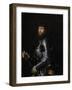 Portrait of a Nobleman in Armor-Giambattista Moroni & Lorenzo Lotto-Framed Art Print