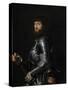 Portrait of a Nobleman in Armour, Between 1540 and 1560-Giovan Battista Moroni-Stretched Canvas