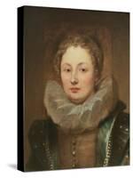 Portrait of a noblewoman-Sir Anthony van Dyck-Stretched Canvas