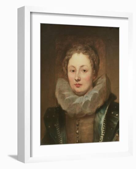 Portrait of a noblewoman-Sir Anthony van Dyck-Framed Giclee Print