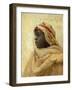 Portrait of a Nubian (Oil on Panel)-Peder Monsted-Framed Giclee Print