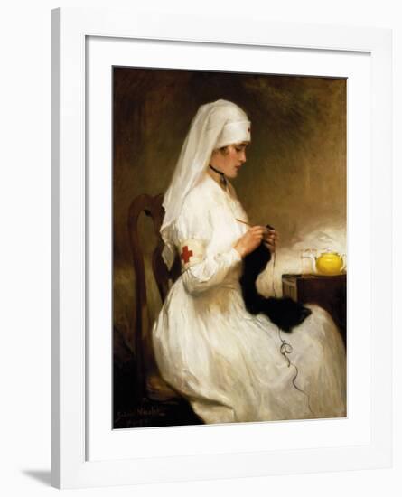 Portrait of A Nurse from the Red Cross-Gabriel Emile Niscolet-Framed Premium Giclee Print