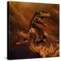 Portrait of a Pair of Megalosaurus Dinosaurs-null-Stretched Canvas