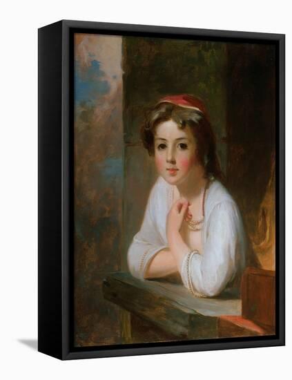 Portrait of a Peasant Girl, 1857-Thomas Sully-Framed Stretched Canvas