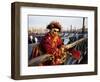 Portrait of a Person Dressed in Carnival Mask and Costume, Venice Carnival, Venice, Veneto, Italy-Lee Frost-Framed Photographic Print