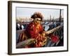 Portrait of a Person Dressed in Carnival Mask and Costume, Venice Carnival, Venice, Veneto, Italy-Lee Frost-Framed Photographic Print