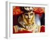 Portrait of a Person Dressed in Mask and Costume Taking Part in Carnival, Venice, Italy-Lee Frost-Framed Photographic Print