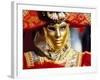 Portrait of a Person Dressed in Mask and Costume Taking Part in Carnival, Venice, Italy-Lee Frost-Framed Photographic Print