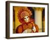 Portrait of a Person Dressed in Mask and Costume Taking Part in Carnival, Venice, Italy-Lee Frost-Framed Photographic Print