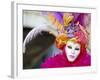 Portrait of a Person Dressed in Mask and Costume Taking Part in Carnival, Venice, Italy-Lee Frost-Framed Photographic Print