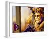 Portrait of a Person Dressed in Mask and Costume Taking Part in Carnival, Venice, Italy-Lee Frost-Framed Photographic Print