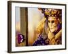 Portrait of a Person Dressed in Mask and Costume Taking Part in Carnival, Venice, Italy-Lee Frost-Framed Photographic Print
